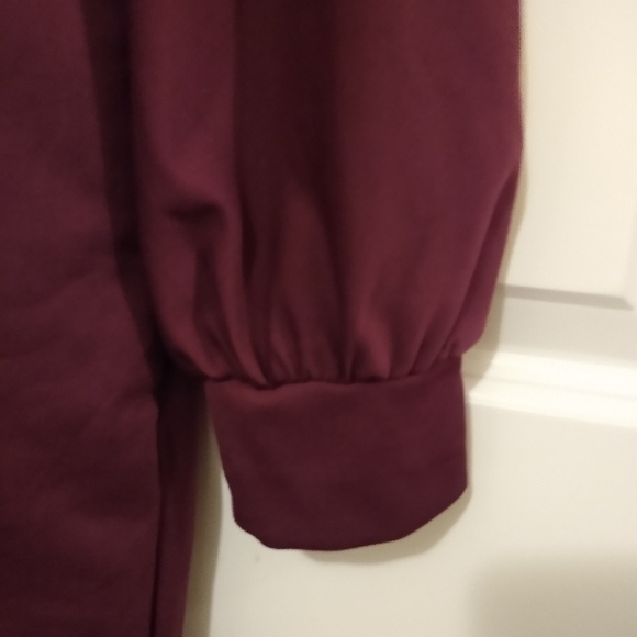 NEW Burgundy Solid Career & Sexy Form Fitting Bodycon Dress Lady's M - Picture 6 of 11